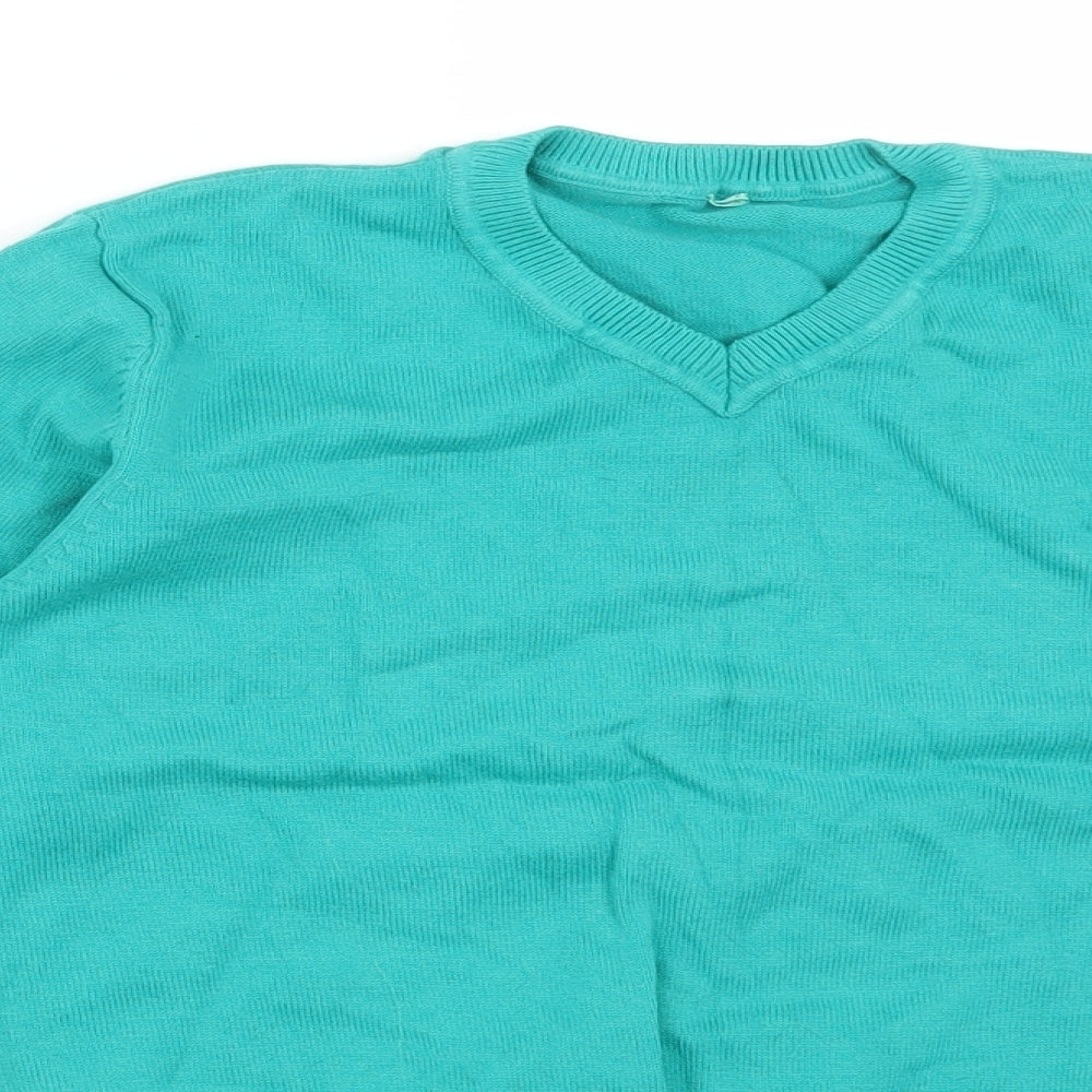 George Girls Green  Cotton Pullover Sweatshirt Size 8-9 Years