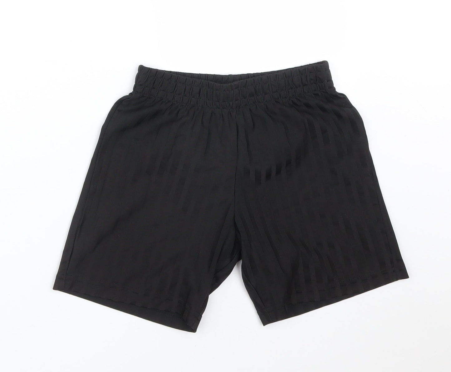 F&F Boys Black Striped Polyester Sweat Shorts Size 7-8 Years  Regular  - SCHOOL