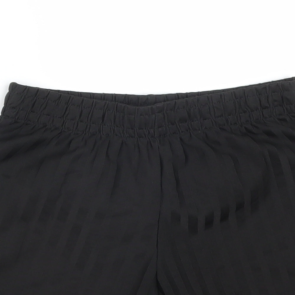 F&F Boys Black Striped Polyester Sweat Shorts Size 7-8 Years  Regular  - SCHOOL