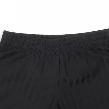 F&F Boys Black Striped Polyester Sweat Shorts Size 7-8 Years  Regular  - SCHOOL