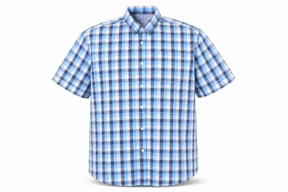 Mens UK Size XL JACK VALLEY Multicoloured  Button-Up Short Sleeve Casual Shirt