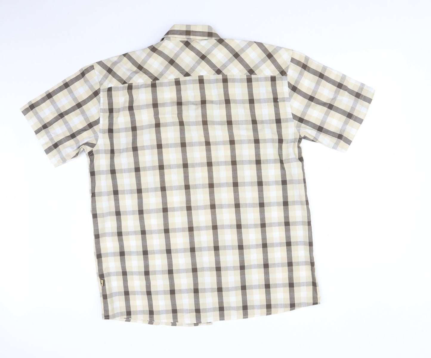 BACK COUNTRY Mens Multicoloured Check Polyester  Button-Up Size L Collared