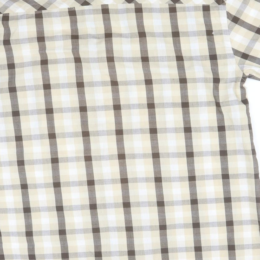 BACK COUNTRY Mens Multicoloured Check Polyester  Button-Up Size L Collared