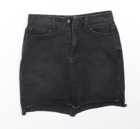 New Look Womens Black  Cotton Straight & Pencil Skirt Size 8