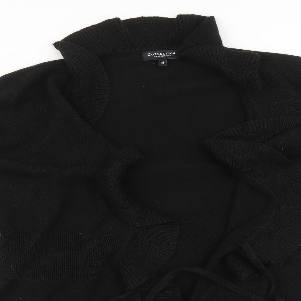 Womens UK Size 18 Debenhams Black Cardigan Jumper