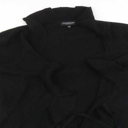 Womens UK Size 18 Debenhams Black Cardigan Jumper