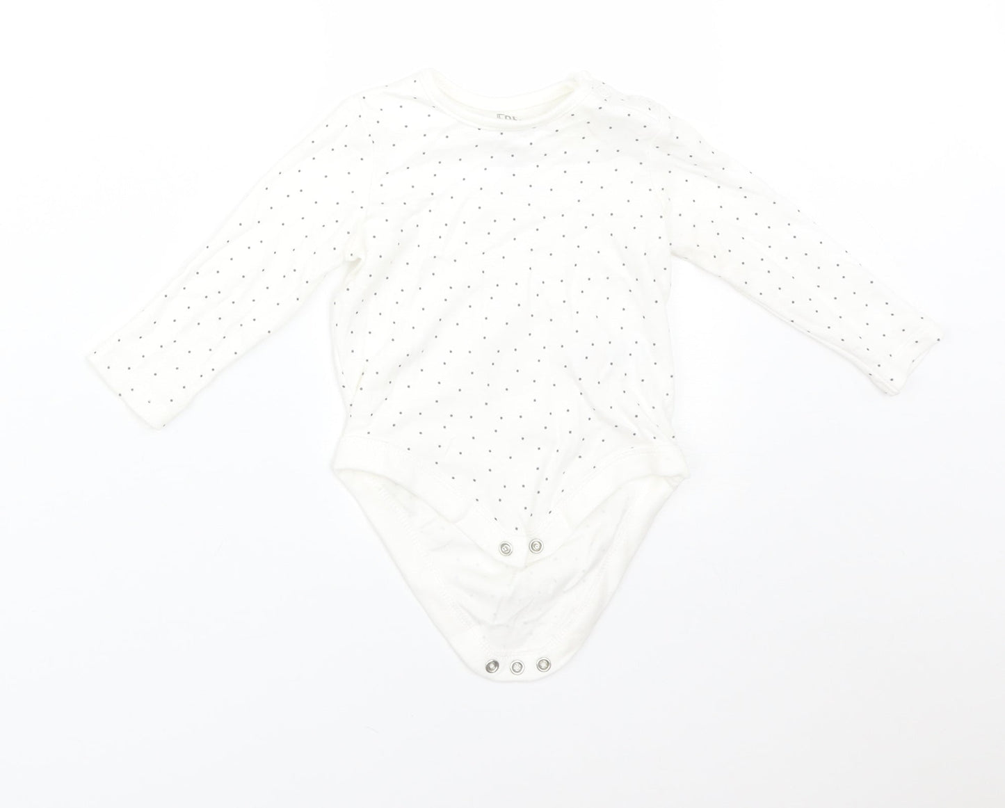 F&F Baby Multicoloured Polka Dot Cotton Babygrow One-Piece Size 3-6 Months