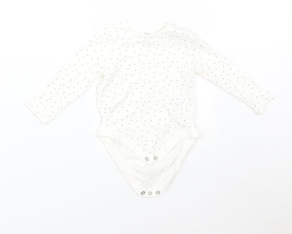 F&F Baby Multicoloured Polka Dot Cotton Babygrow One-Piece Size 3-6 Months