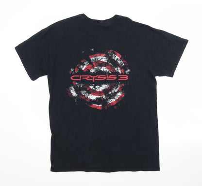 Mens UK Size M Gildan Black  T-Shirt