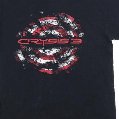 Mens UK Size M Gildan Black  T-Shirt