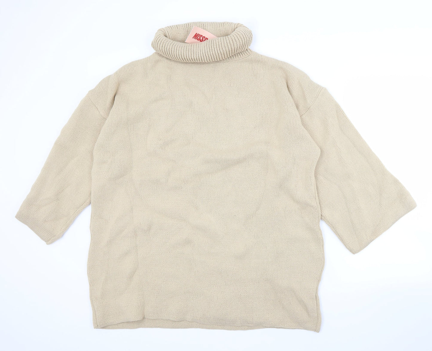 Womens UK Size L Misspap Beige Pullover Jumper