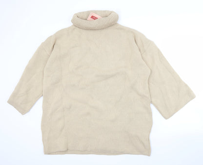 Womens UK Size L Misspap Beige Pullover Jumper