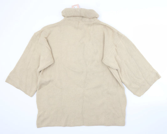 Womens UK Size L Misspap Beige Pullover Jumper
