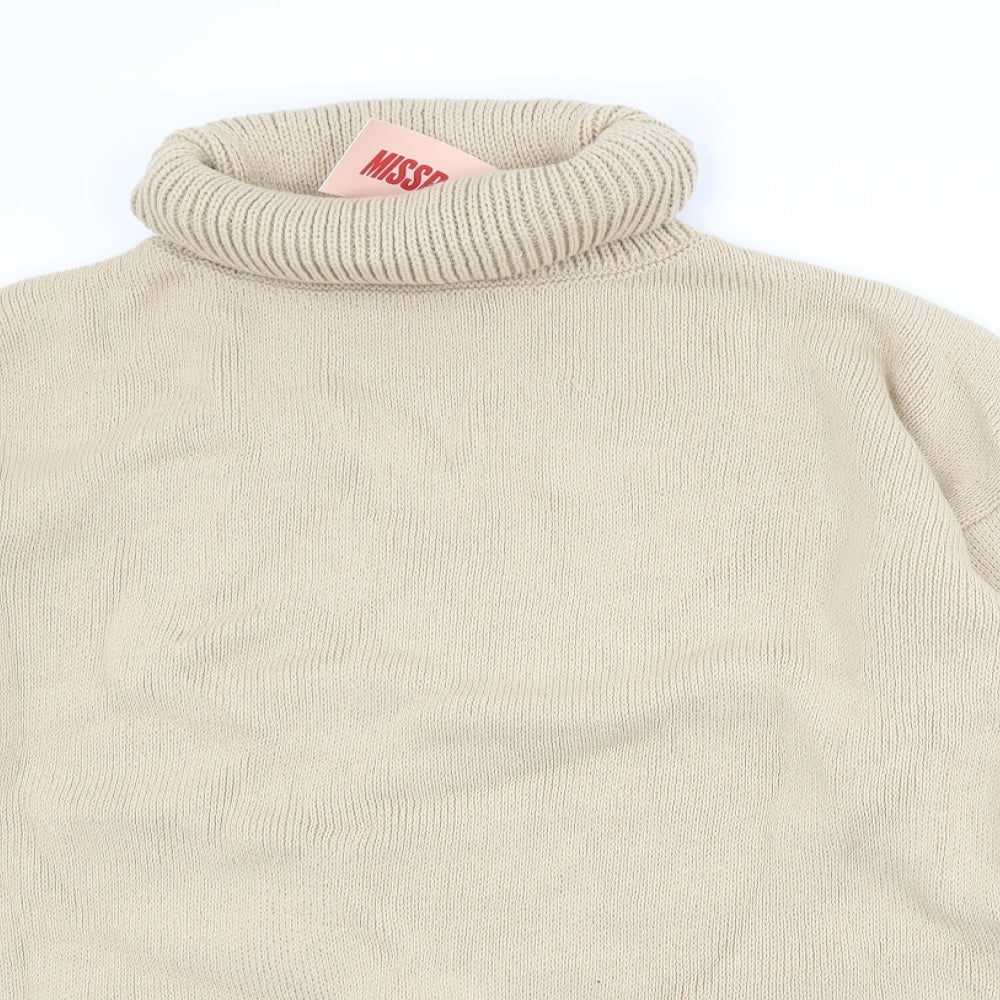 Womens UK Size L Misspap Beige Pullover Jumper