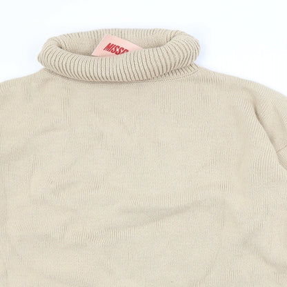 Womens UK Size L Misspap Beige Pullover Jumper