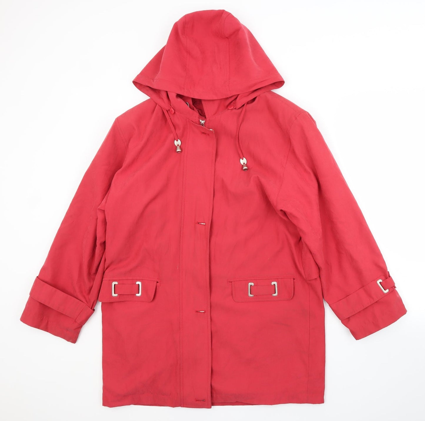 Womens UK Size S Preworn Red Rain Coat