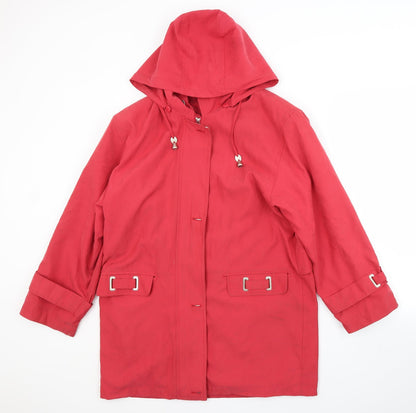 Womens UK Size S Preworn Red Rain Coat