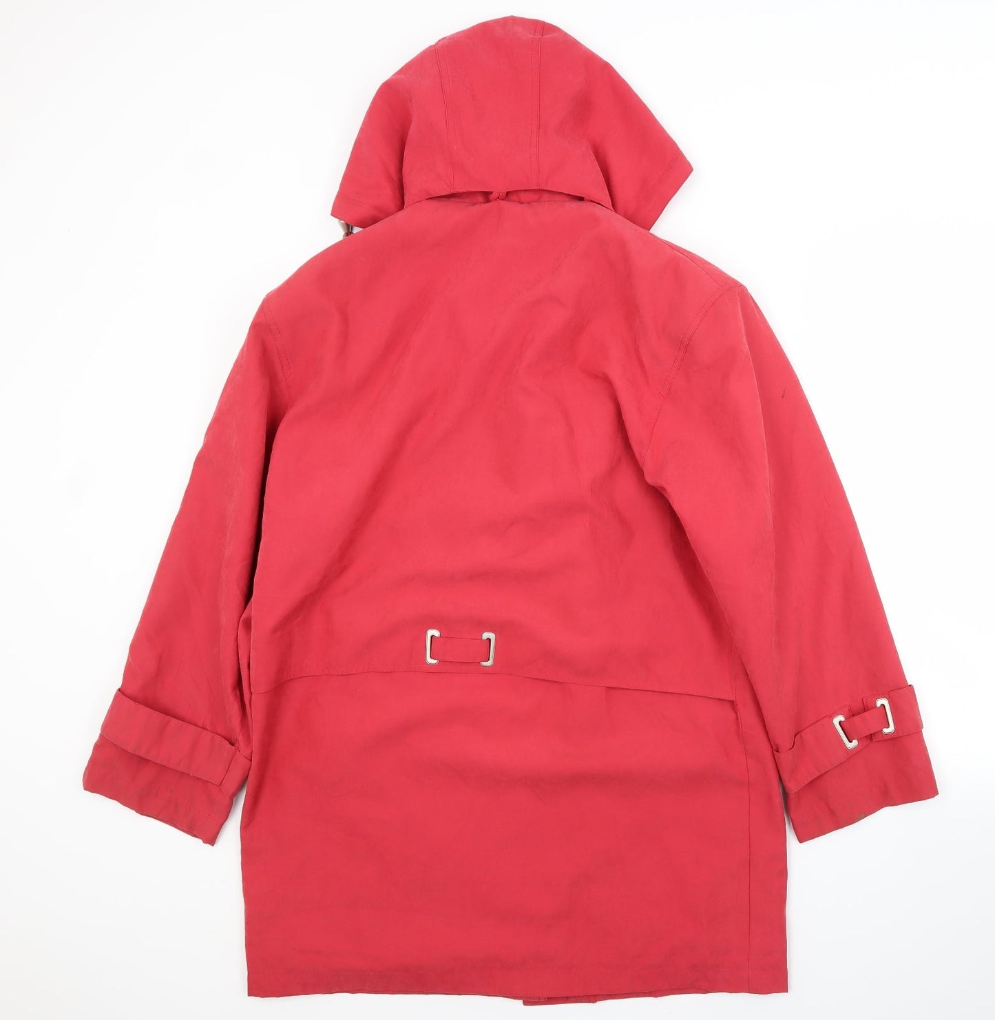 Womens UK Size S Preworn Red Rain Coat