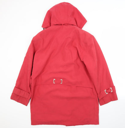 Womens UK Size S Preworn Red Rain Coat