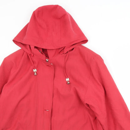 Womens UK Size S Preworn Red Rain Coat