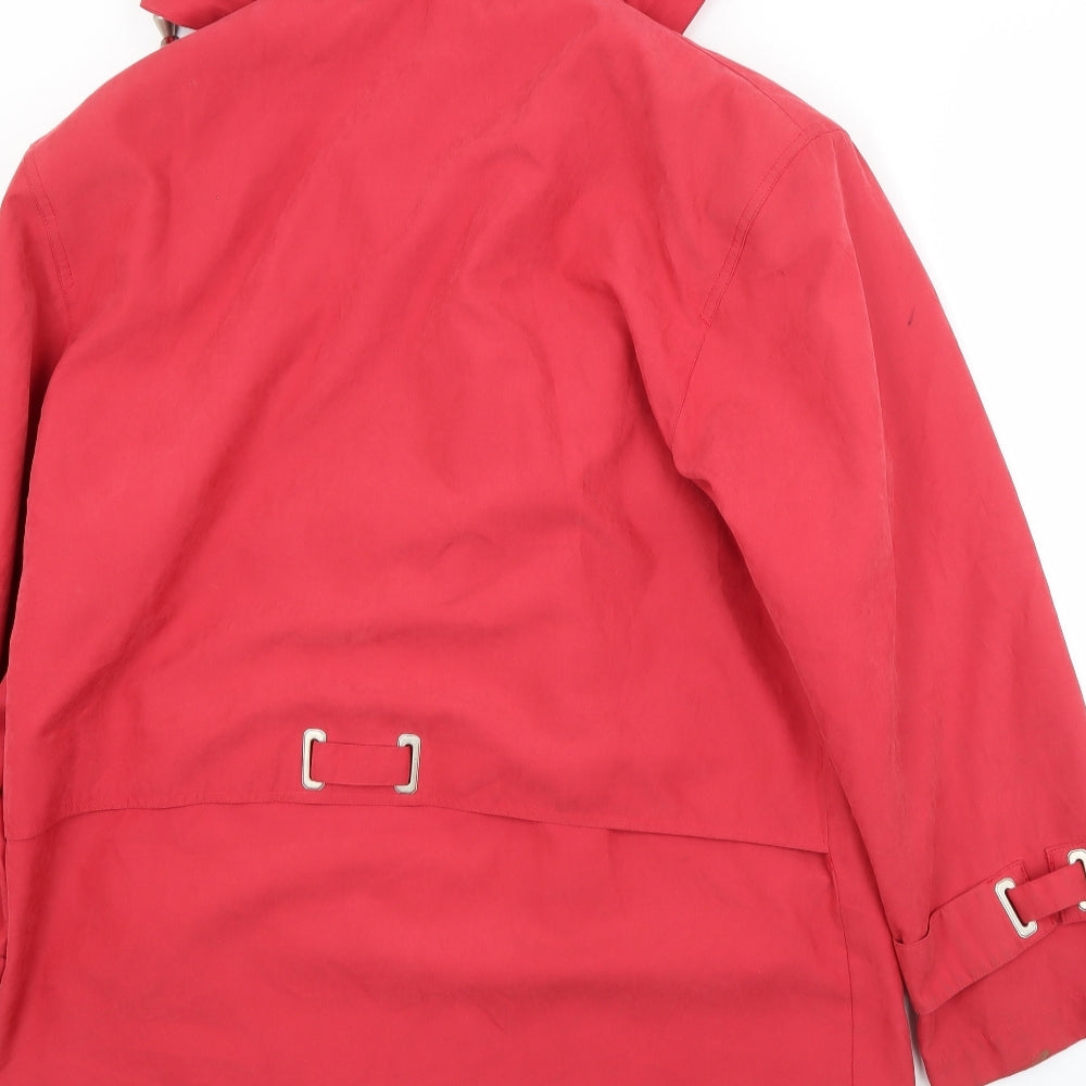 Womens UK Size S Preworn Red Rain Coat