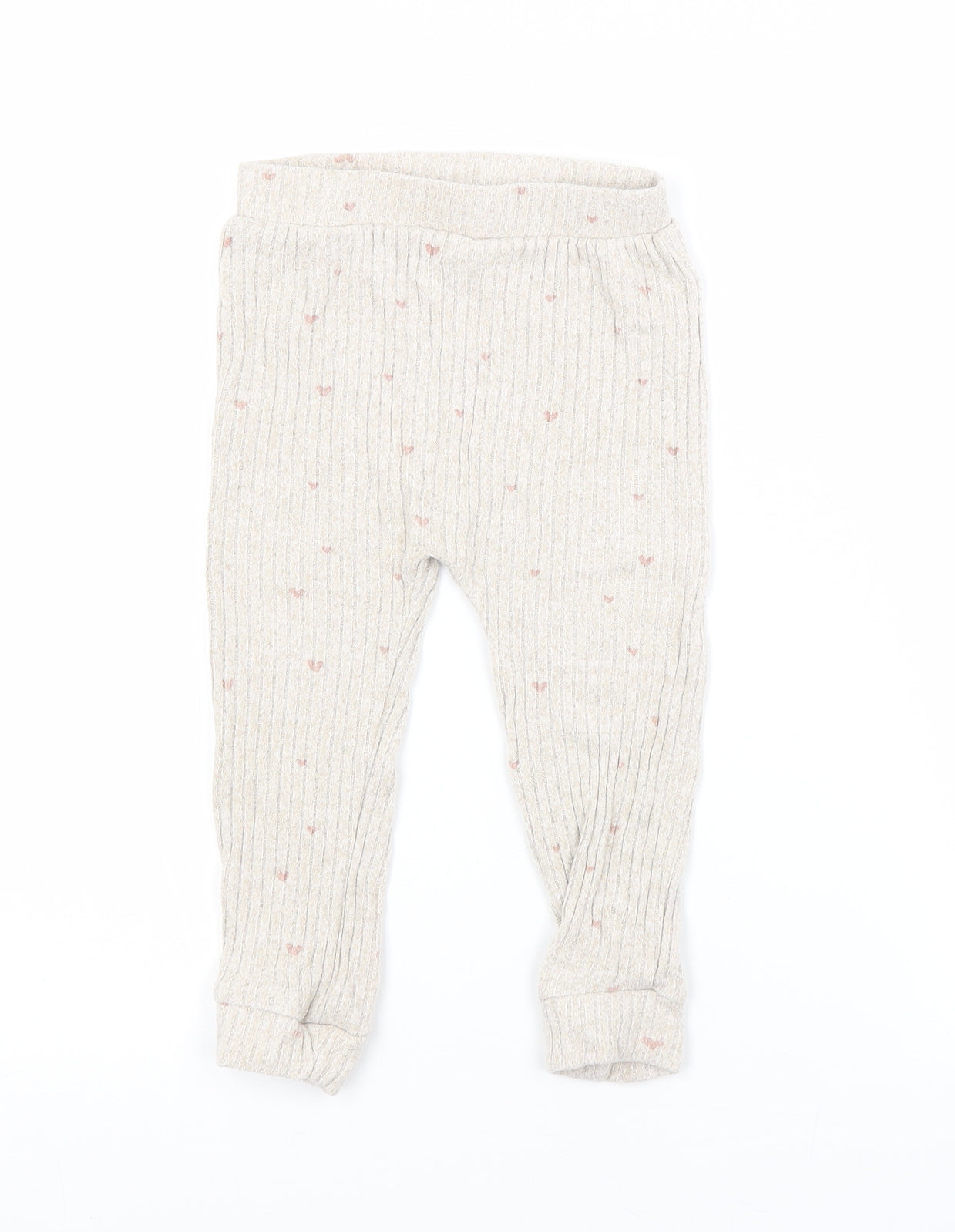 George Girls Beige   Sweatpants Trousers Size 12-18 Months