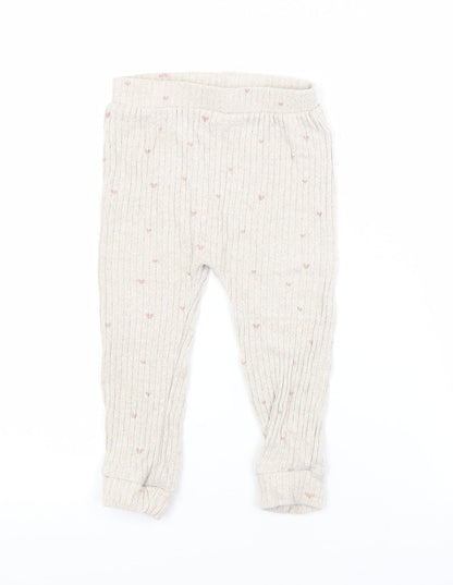 George Girls Beige   Sweatpants Trousers Size 12-18 Months