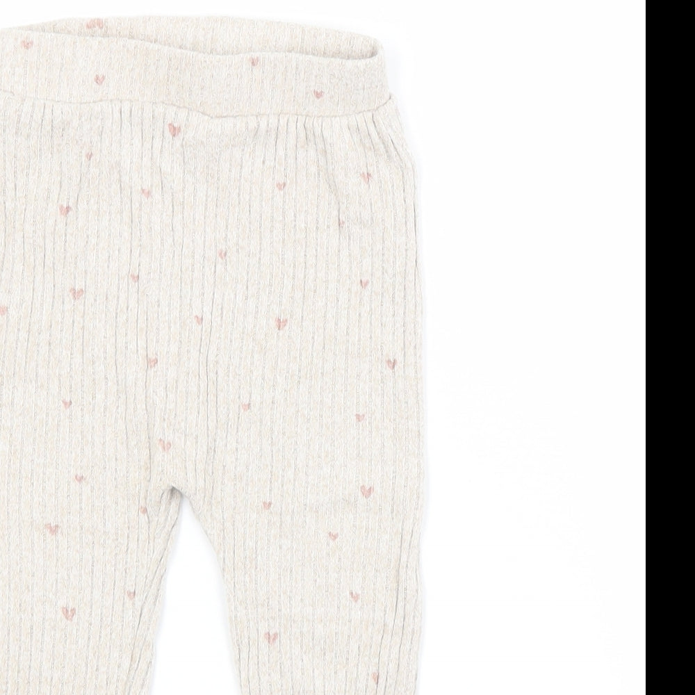 George Girls Beige   Sweatpants Trousers Size 12-18 Months