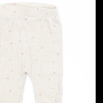 George Girls Beige   Sweatpants Trousers Size 12-18 Months