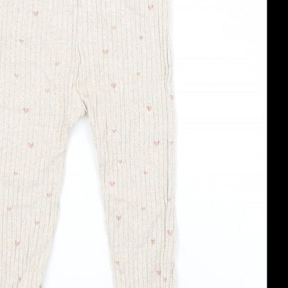 George Girls Beige   Sweatpants Trousers Size 12-18 Months