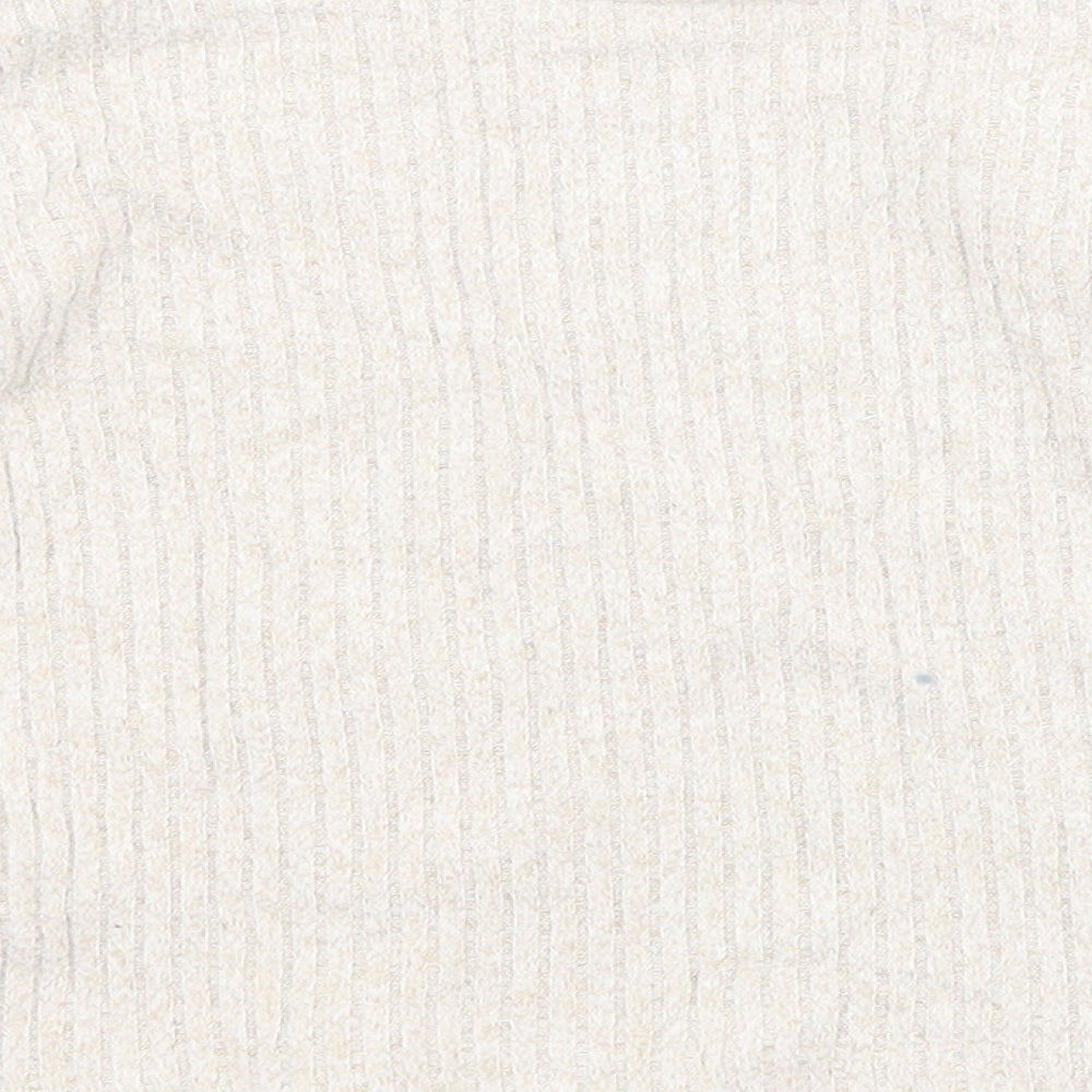 George Baby Beige Geometric Viscose Basic T-Shirt Size 12-18 Months Crew Neck