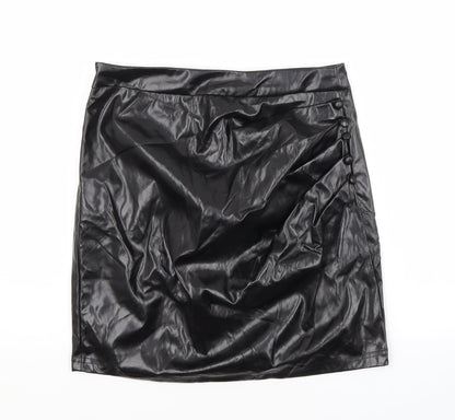 SheIn Womens Black  Polyester Maxi Skirt Size S