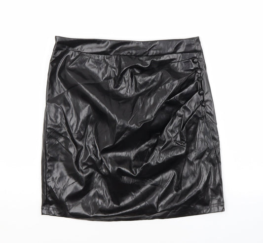 SheIn Womens Black  Polyester Maxi Skirt Size S