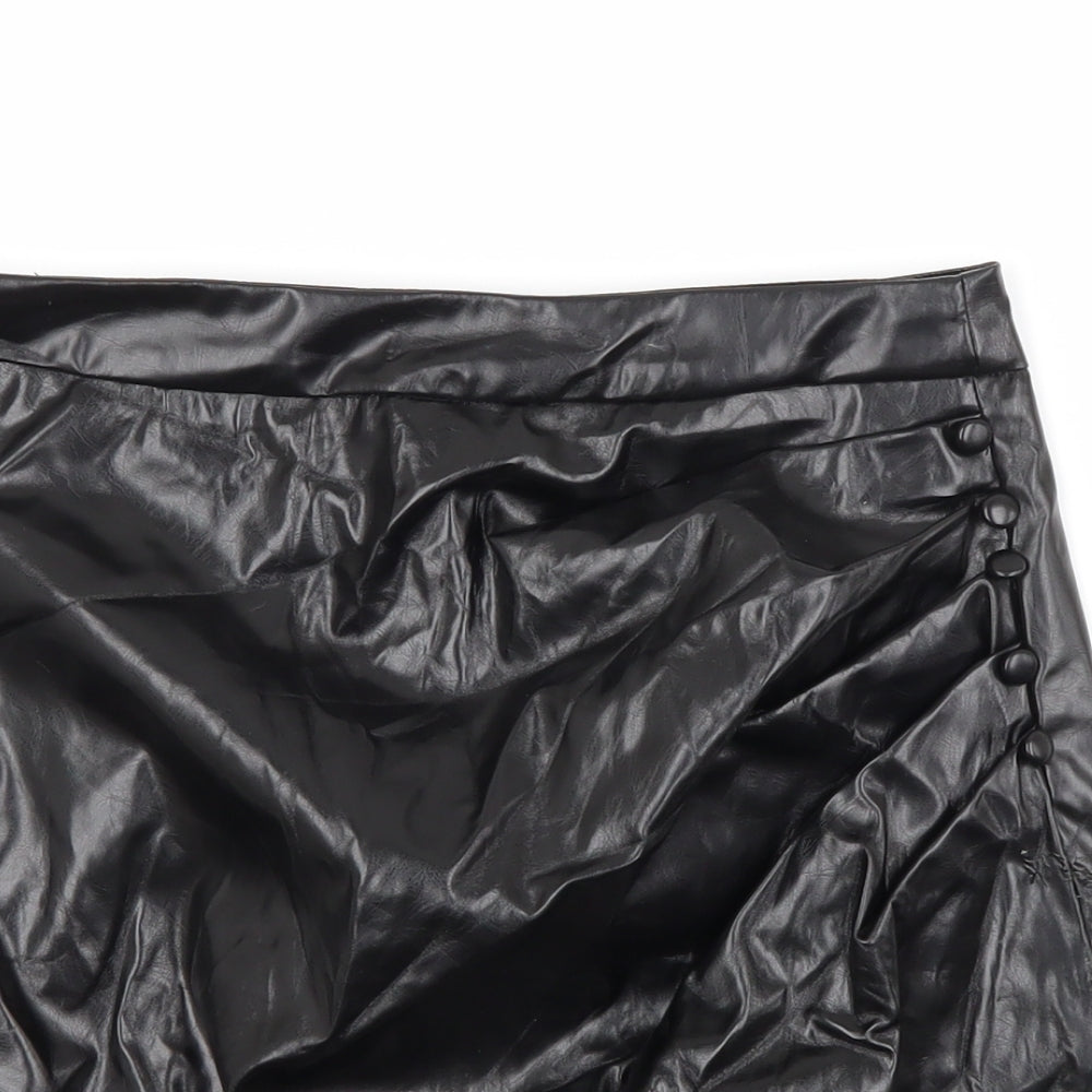 SheIn Womens Black  Polyester Maxi Skirt Size S