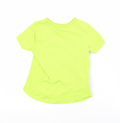 George Boys Green  Cotton Basic T-Shirt Size 3-4 Years Crew Neck