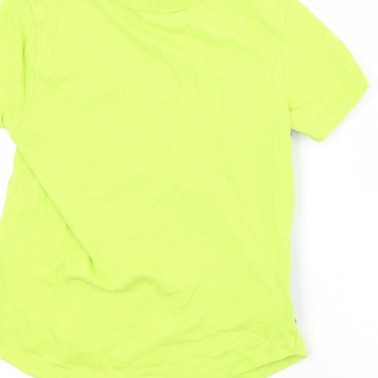 George Boys Green  Cotton Basic T-Shirt Size 3-4 Years Crew Neck