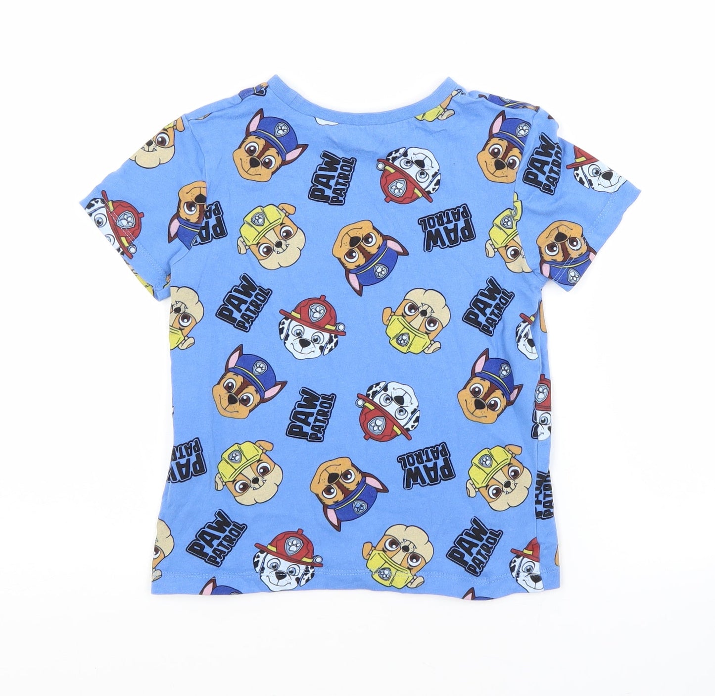 Preworn Boys Blue Animal Print  Basic T-Shirt  Crew Neck  - PAW PATROL