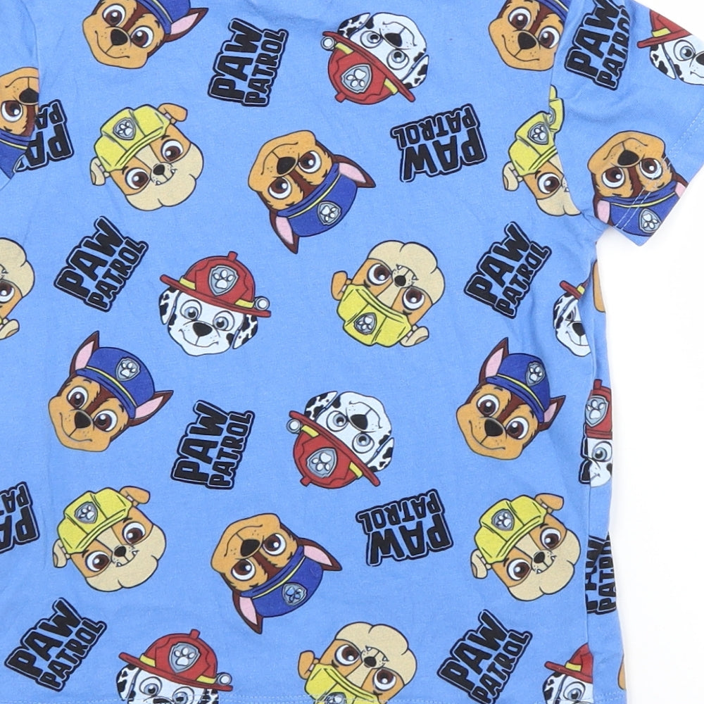 Preworn Boys Blue Animal Print  Basic T-Shirt  Crew Neck  - PAW PATROL