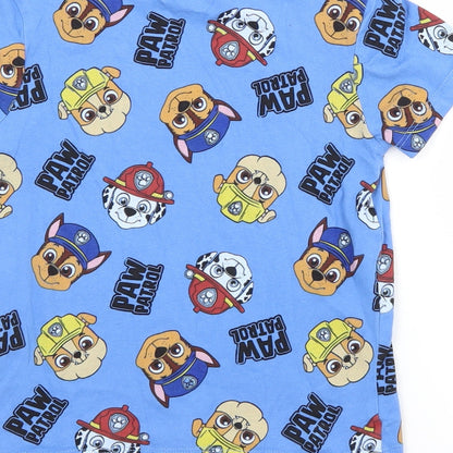 Preworn Boys Blue Animal Print  Basic T-Shirt  Crew Neck  - PAW PATROL