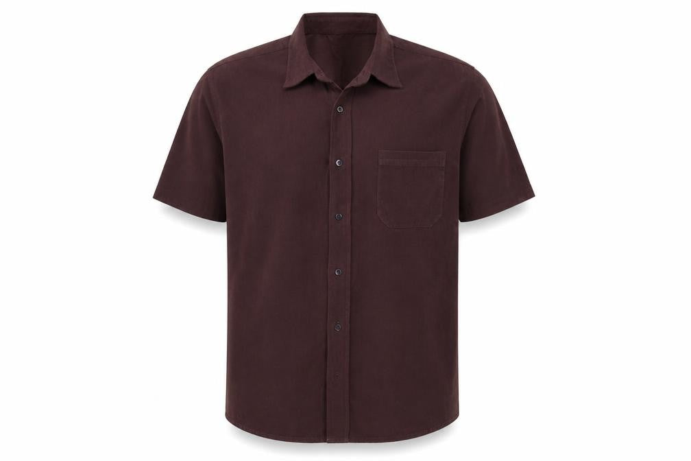 Mens UK Size M Matalan Purple  Button-Up Short Sleeve Casual Shirt