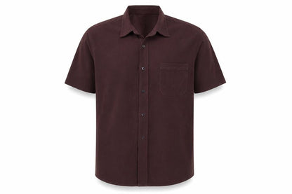 Mens UK Size M Matalan Purple  Button-Up Short Sleeve Casual Shirt