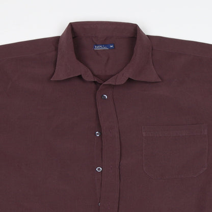 Mens UK Size M Matalan Purple  Button-Up Short Sleeve Casual Shirt