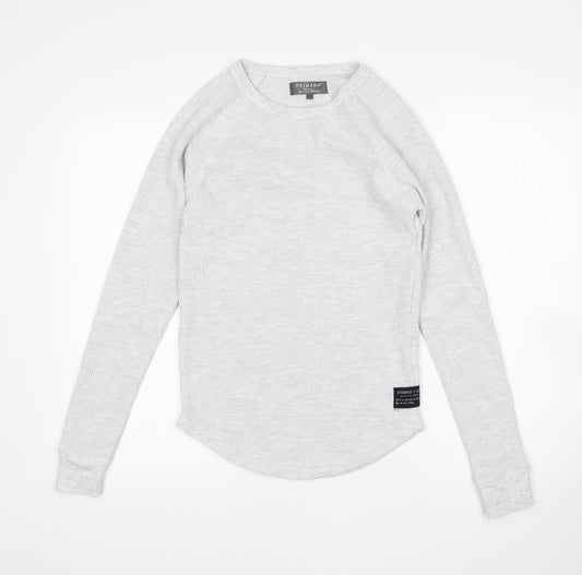 Primark Mens Grey  Polyester Pullover Sweatshirt Size XS