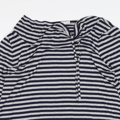 Roman Womens Multicoloured Striped Viscose T-Shirt Dress  Size L  Boat Neck