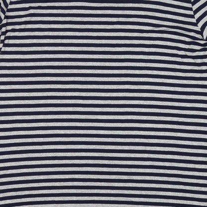 Roman Womens Multicoloured Striped Viscose T-Shirt Dress  Size L  Boat Neck