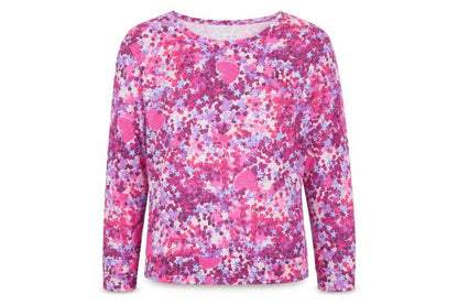 Front view of F&F women’s multicoloured floral polyester top pyjama top, size UK 8