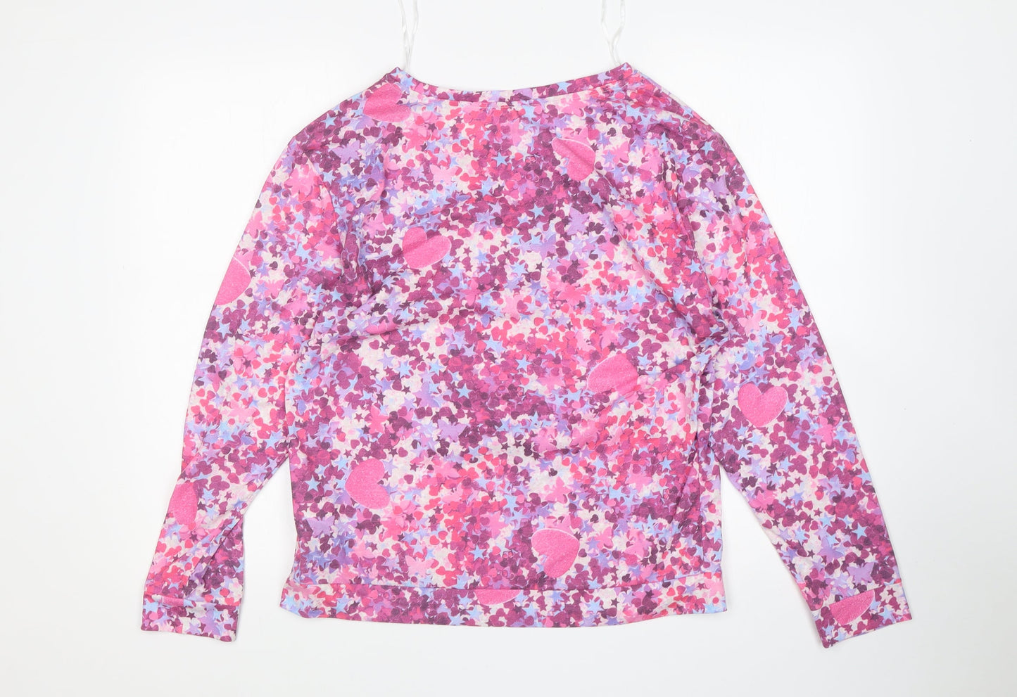 F&F Womens Multicoloured Floral Polyester Top Pyjama Top Size 8