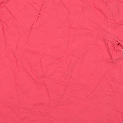 F&F Womens Pink  Cotton Basic T-Shirt Size L Round Neck