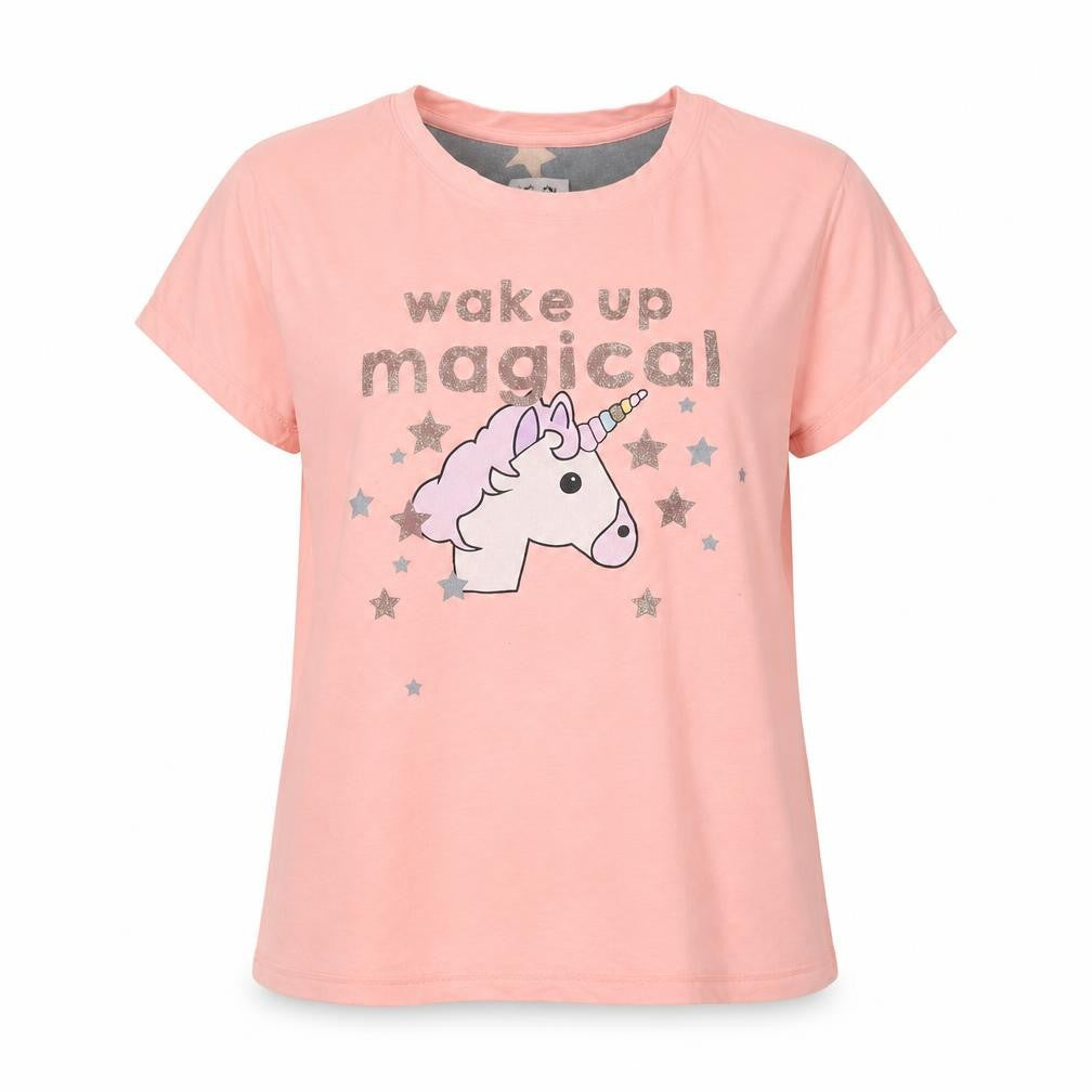 Front view of Primark women’s pink polyester top pyjama top, size M
