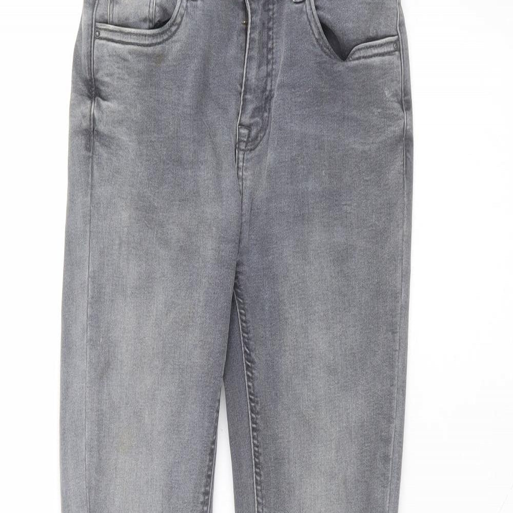 New Look Womens Grey  Cotton Skinny Jeans Size 8 L29 in Regular